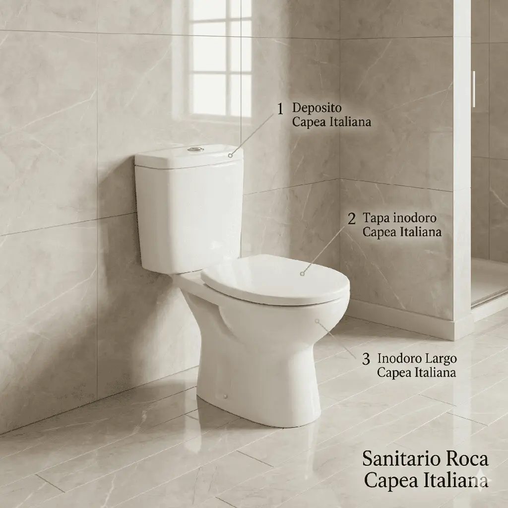Combo sanitario Capea Italiana ( Inodoro + Tapa + Deposito ) | IMEPHO ...