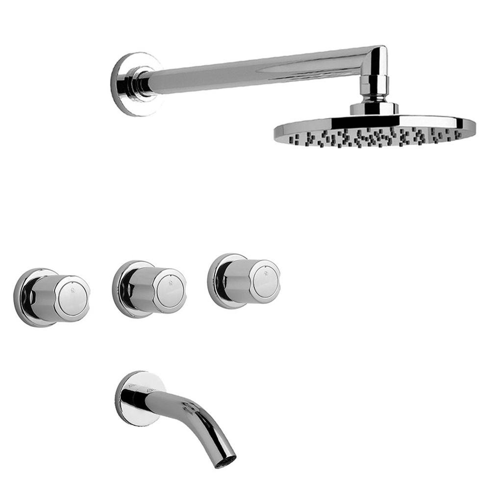 Grifería de Ducha con Transferencia FV Línea Allegro Cromo 0103/15