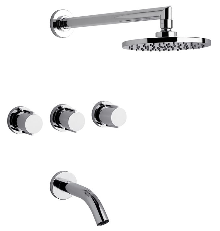 Grifería de Ducha con Transferencia FV Línea California Cromo 103/17