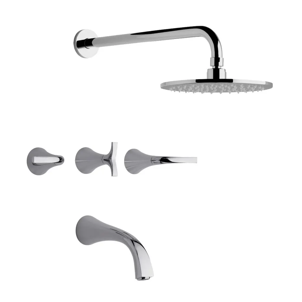 Grifería de Ducha con Transferencia FV Línea Alesia Lever Cromo 103/49L