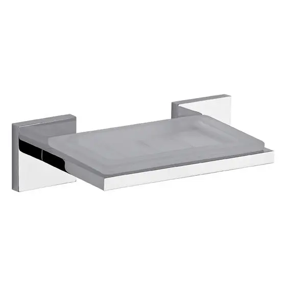Jabonera de Vidrio FV Línea Dominic Cromo 168R/85V