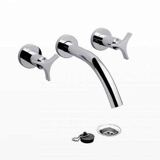 Grifería de Pared para Lavatorio FV Línea Triades Cromo 203/C3