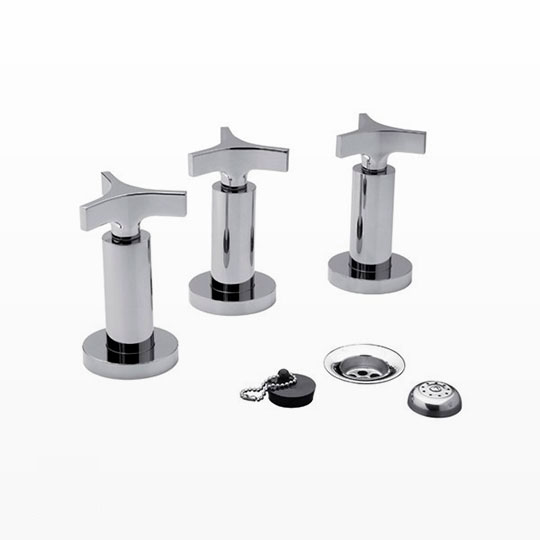 Grifería Doble Comando de Bidet FV Línea Triades Cromo 295/C3