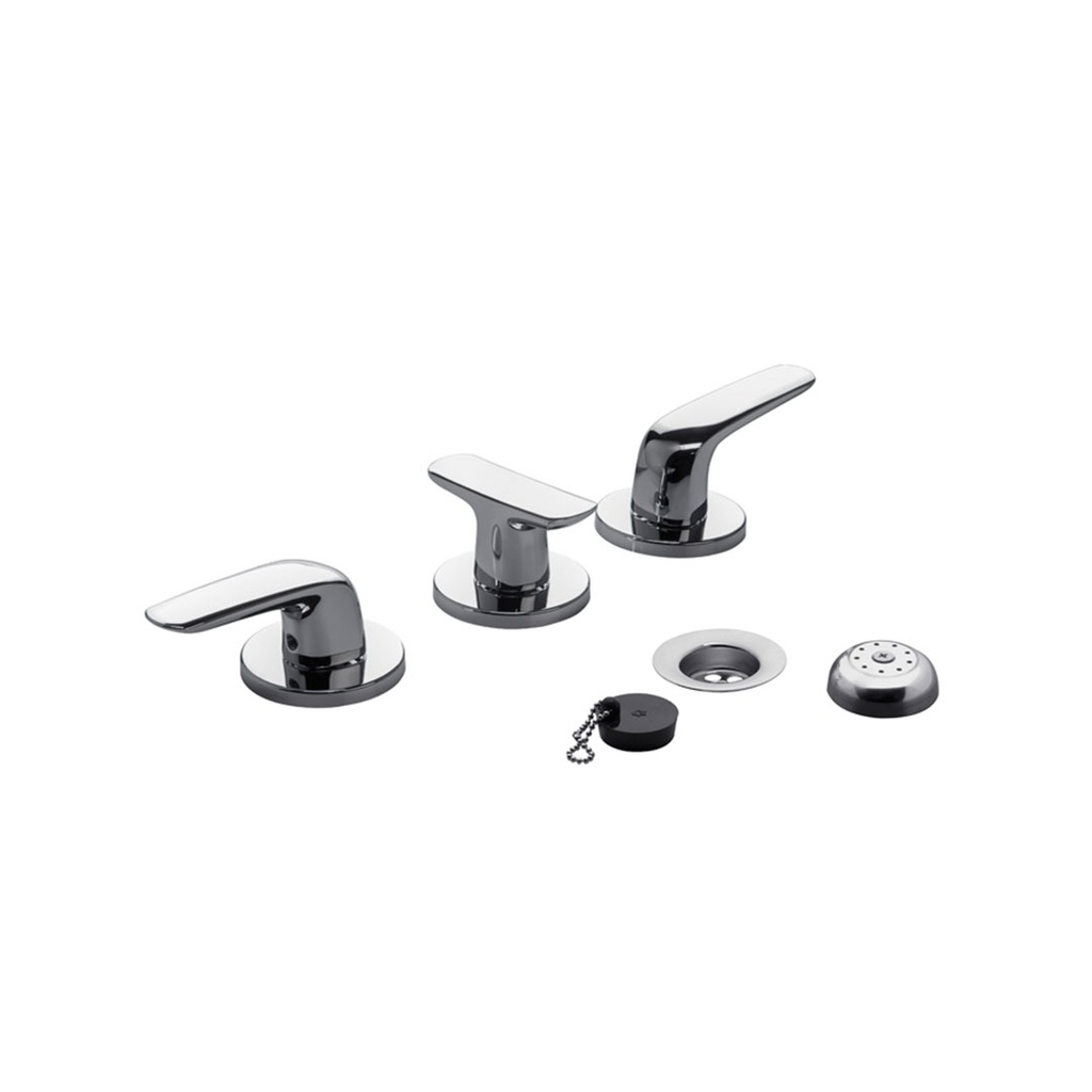 Grifería Doble Comando de Bidet FV Línea Epuyén Cromo 295/L2