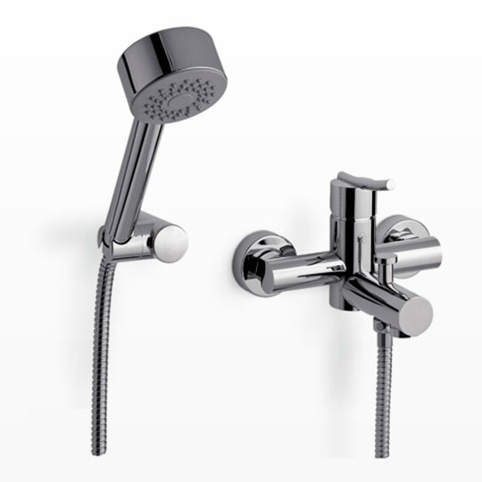 Grifería Monocomando Ducha Exterior c/Pico FV Libby Cromo 310/39