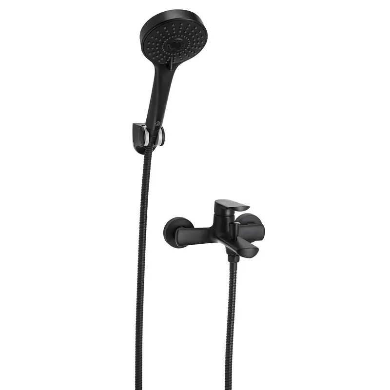 Grifería Monocomando Ducha Exterior c/Pico FV Aromo Negro 310/D8 NG