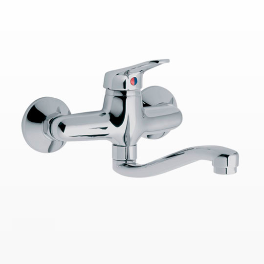 Grifería Monocomando de Cocina de Pared FV Arizona Cromo 406/B1