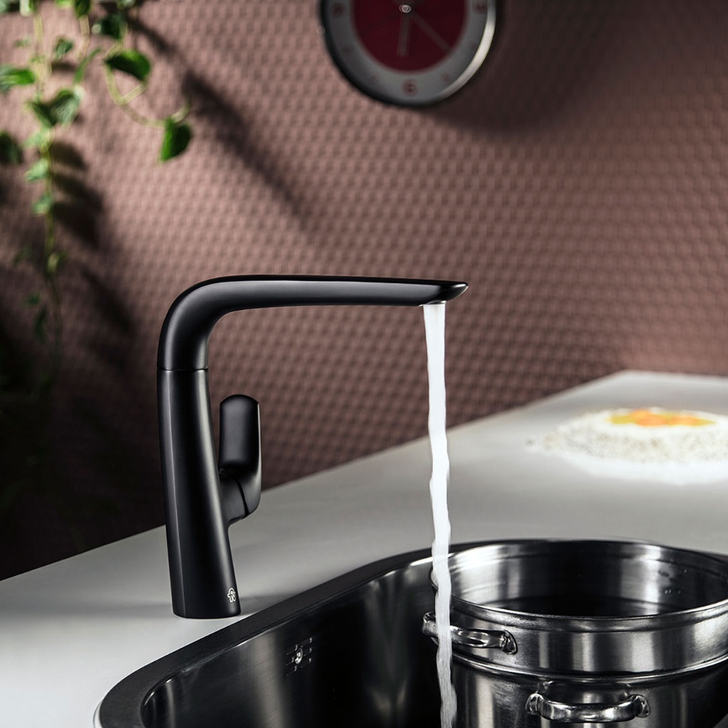 Grifería Monocomando de Cocina FV Línea Epuyén Negro 411.04/L2 NG