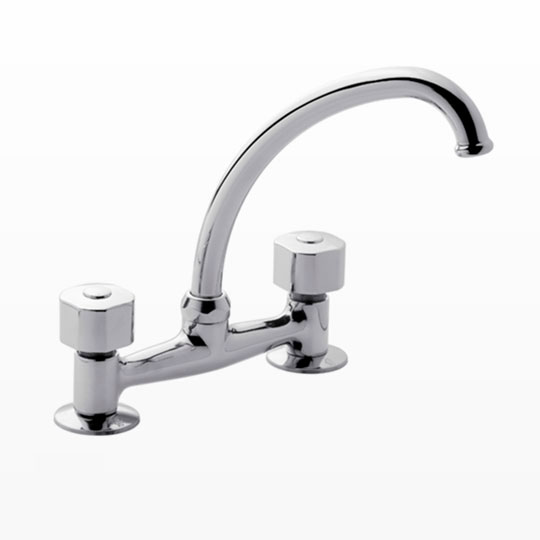 Grifería Doble Comando de Cocina de Mesada FV Arizona Plus Cromo 413/B1P