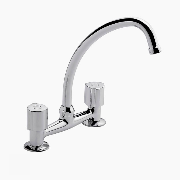 Grifería Doble Comando de Cocina de Mesada FV Radal Cromo 413/C7