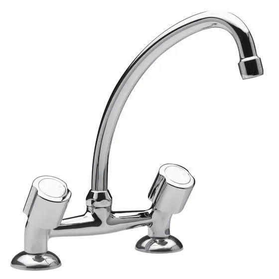 Grifería Doble Comando de Cocina de Mesada FV Allegro Cromo 416/15