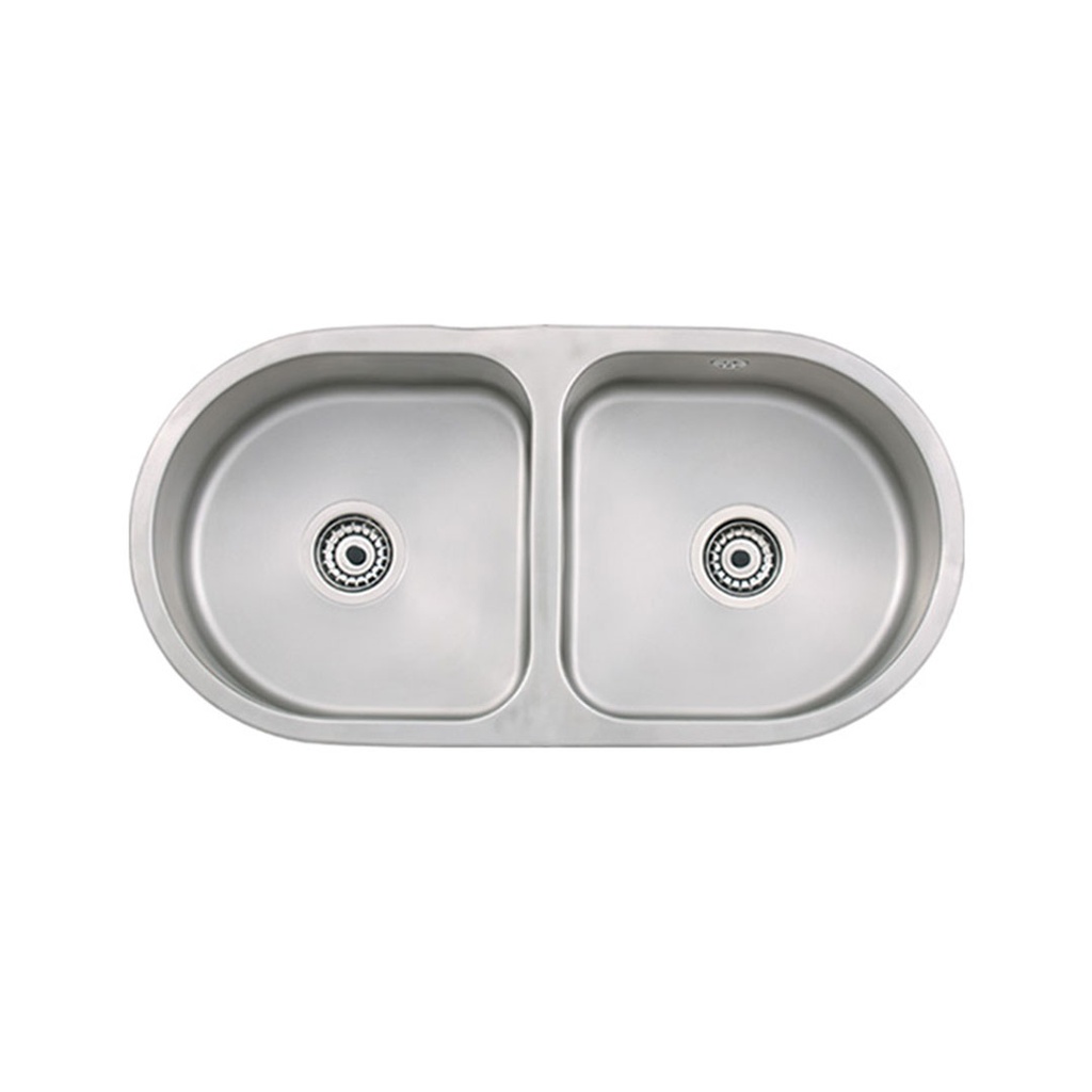 Pileta de Cocina Doble Circular Mi Pileta 78x37x20cm 501