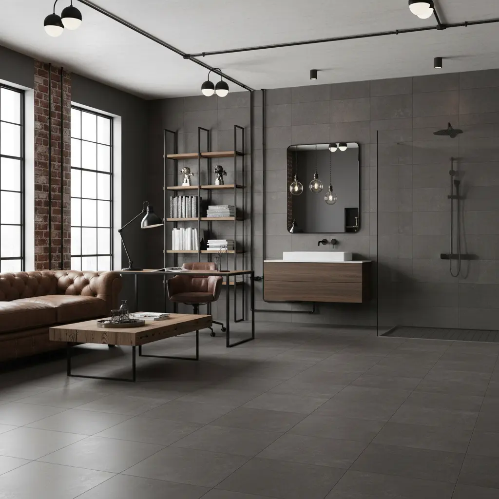 Porcelanato Vite Basaltina Black Eco Natural 60x120 (1ra Calidad)