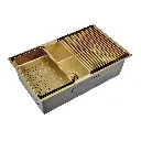 Bacha de Cocina Acero Inoxidable Dorada 75x45x22 (c/ Accesorios) BAI01G