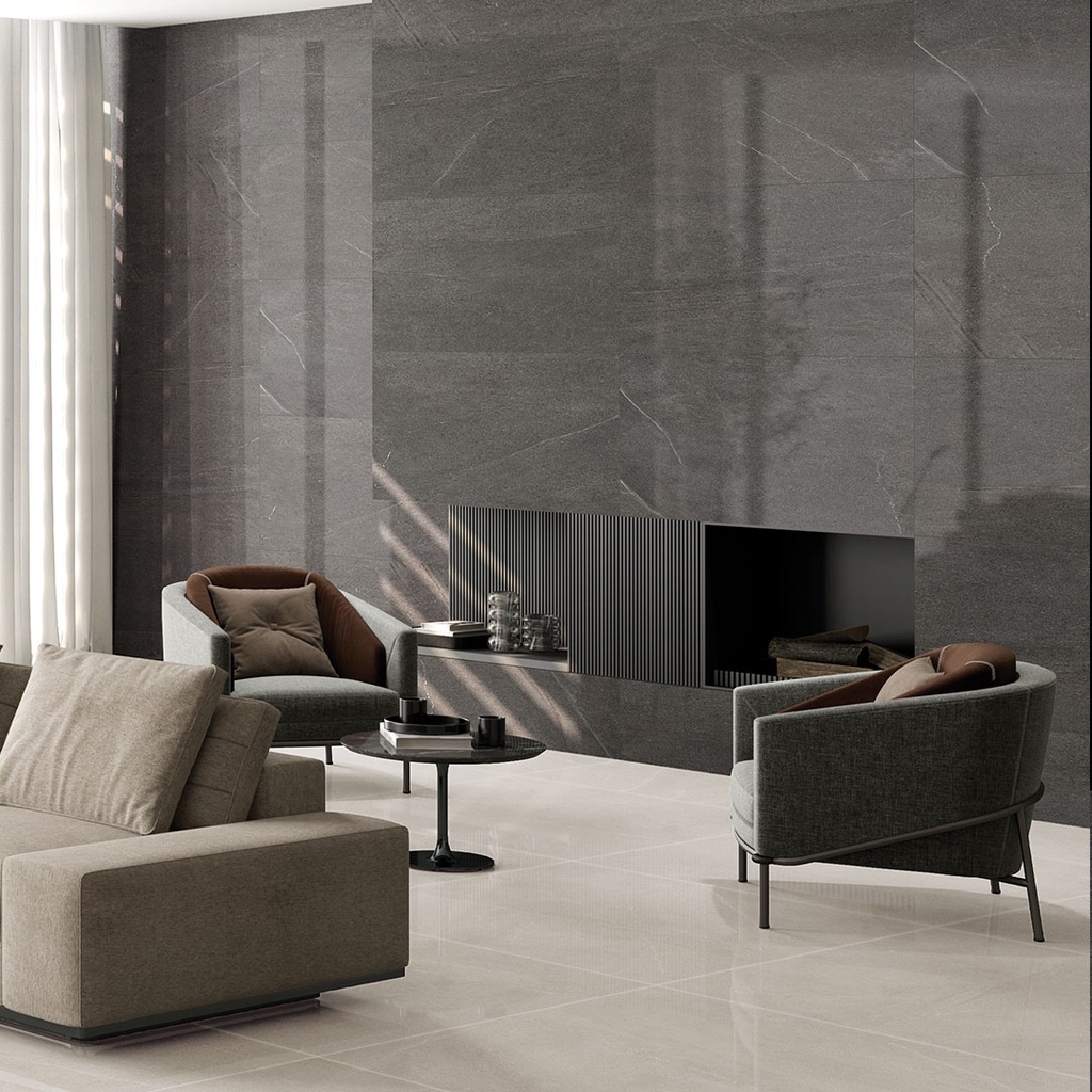 Porcelanato Bellevue Graphite Pulido 60x120
