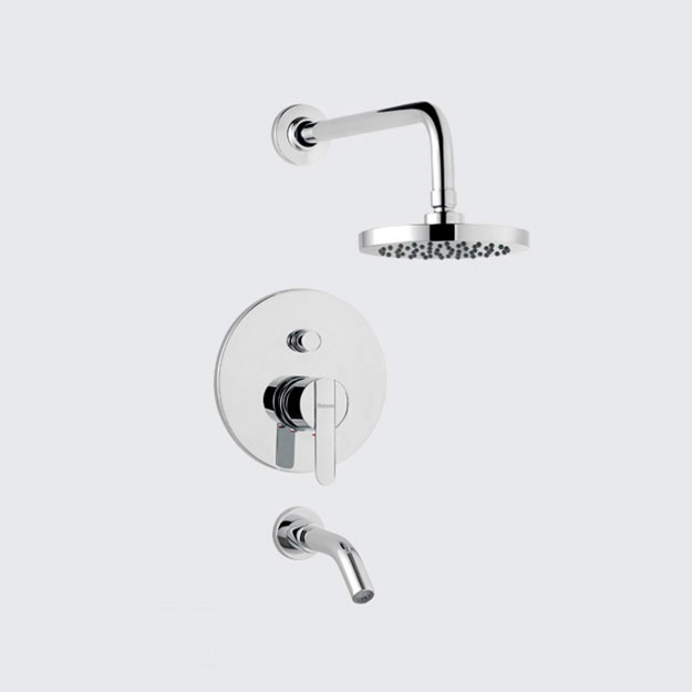 Grifería Monocomando de Ducha Peirano Línea Bilbao Cromo 80-130