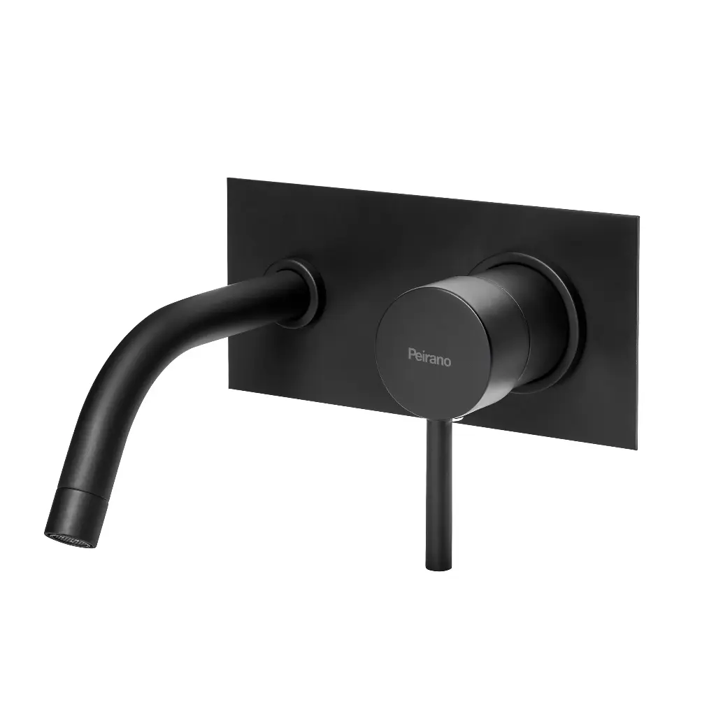 Grifería Monocomando de Pared Lavatorio Peirano Black Velvet 63-190