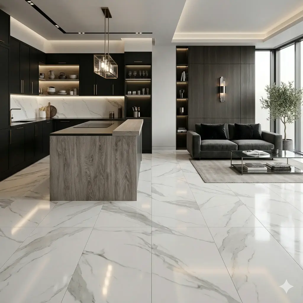 Porcelanato Lume Calacata Royale Pulido 62x119