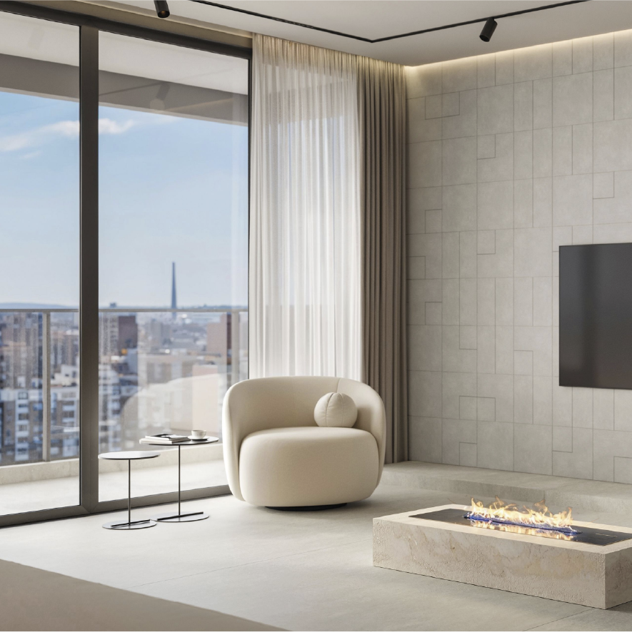 Porcelanato Portinari Citta Gris Natural 120x120 (1ra Calidad) 