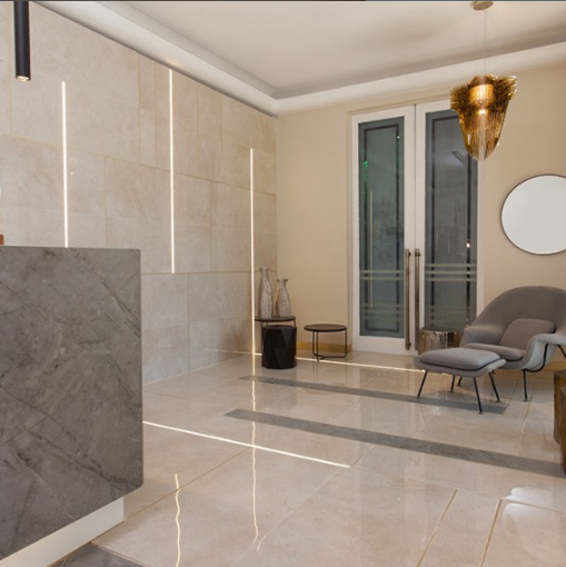 Porcelanato Vite Crema Marfil Pulido 80x80 (1ra Calidad)