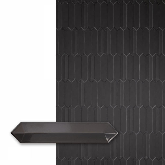 Revestimiento Dimsey Outside Antracite Brillante 6.5x33.2