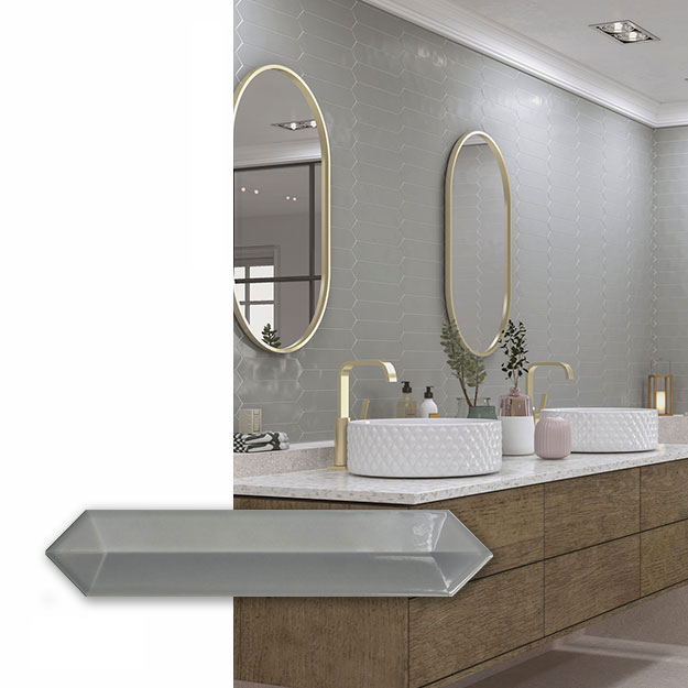 Revestimiento Dimsey Outside Grey Brillante 6.5x33.2