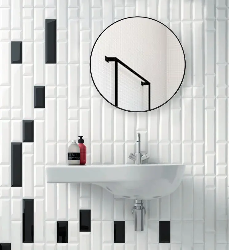 Espejo Reflejar Black Redondo 77cm