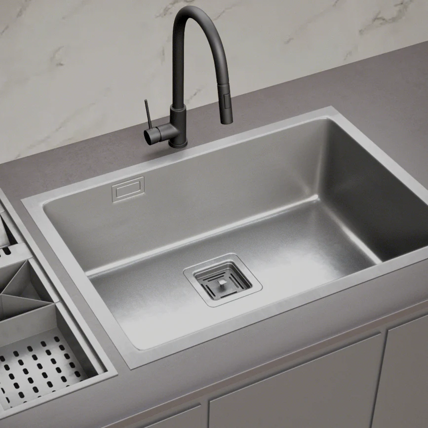 Pileta de Cocina Simple Mi Pileta Essentia 660 60x40x20cm