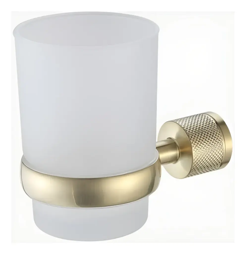 Porta Vaso y Cepillo Peirano Línea Fabric Gold 17060G