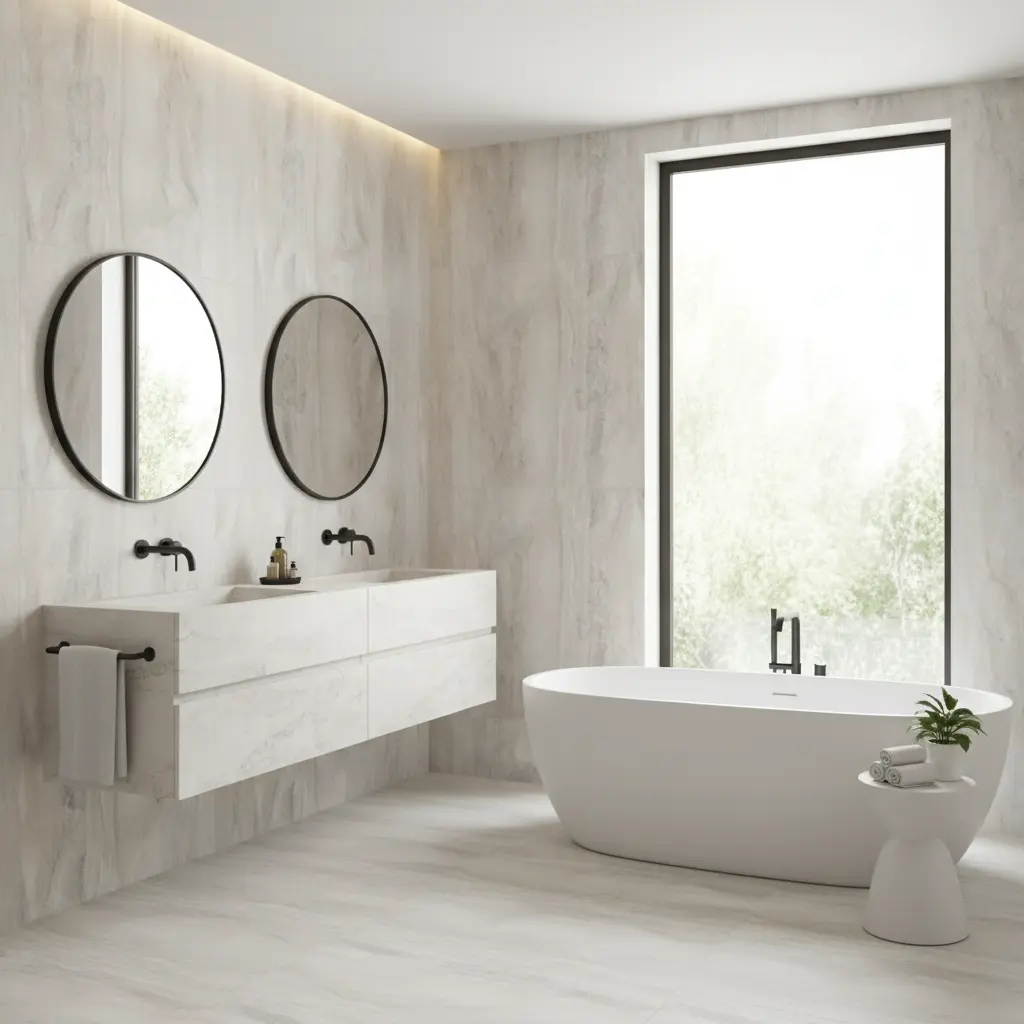 Porcelanato Alberdi Ferrara Bianco H5 60x60 (1ra Calidad)