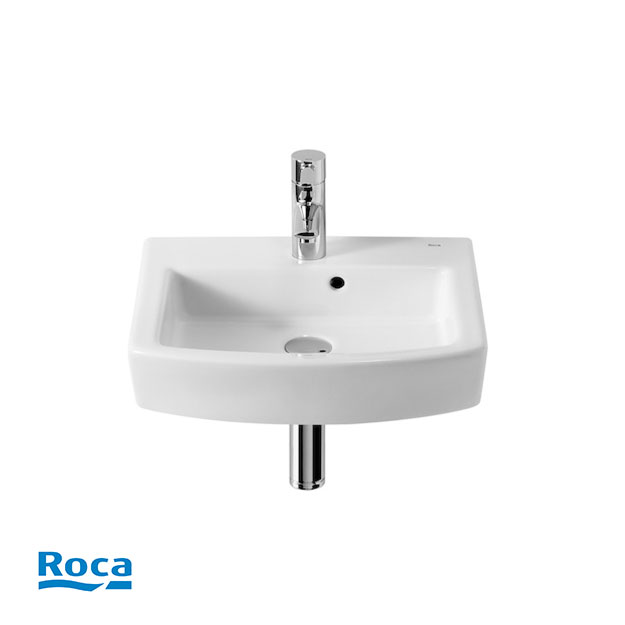 Lavatorio 1 Agujero Roca Línea Hall 45cm Blanco