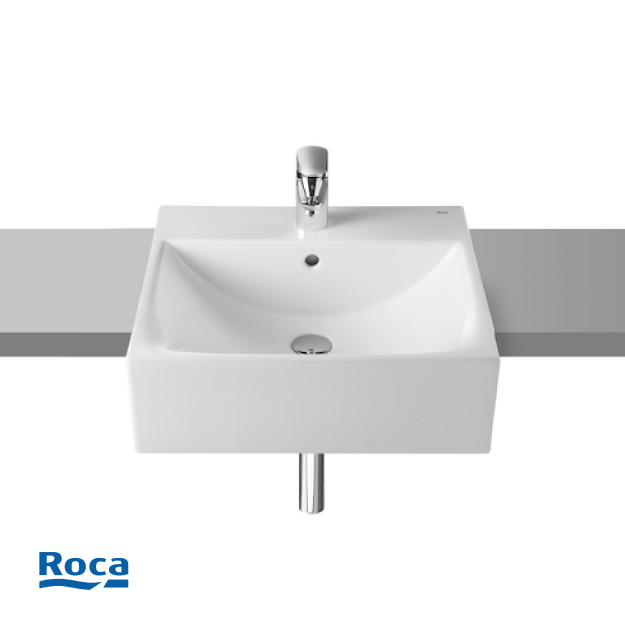 Bacha Semiencastre Roca Diverta 50cm 1 Agujero Blanco