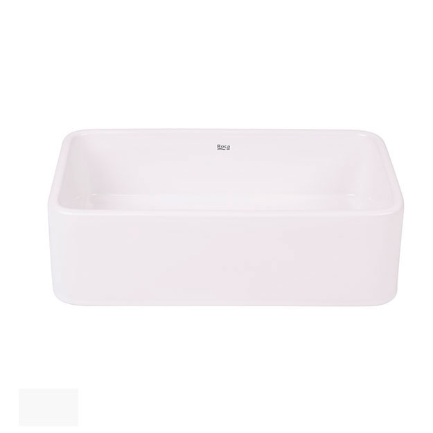 Bacha de Apoyo Roca Lea Rectangular 45x30cm Blanco