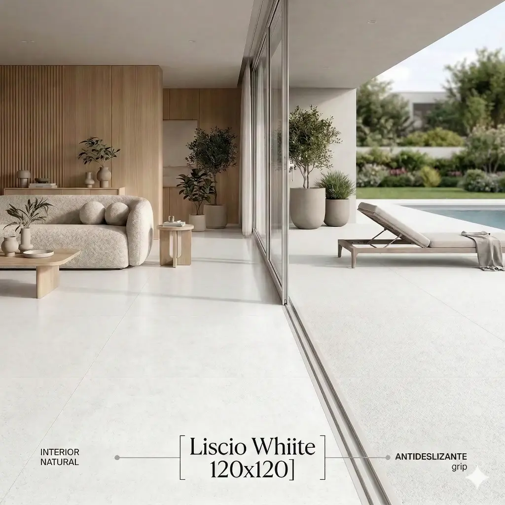 Porcelanato Vite Liscio White Out 120x120 (1ra Calidad)