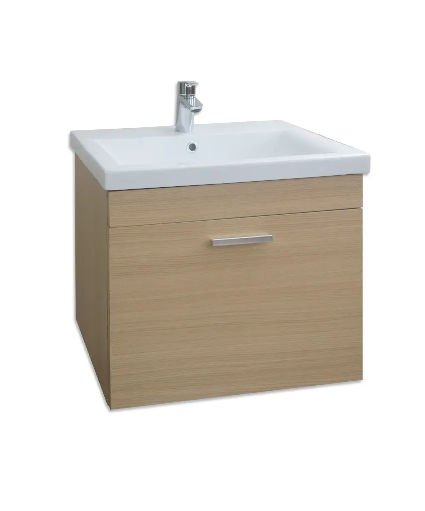 Vanitory Colgante 54cm 1 Agujero Amube Lyon Roble (Mesada Loza) 6460