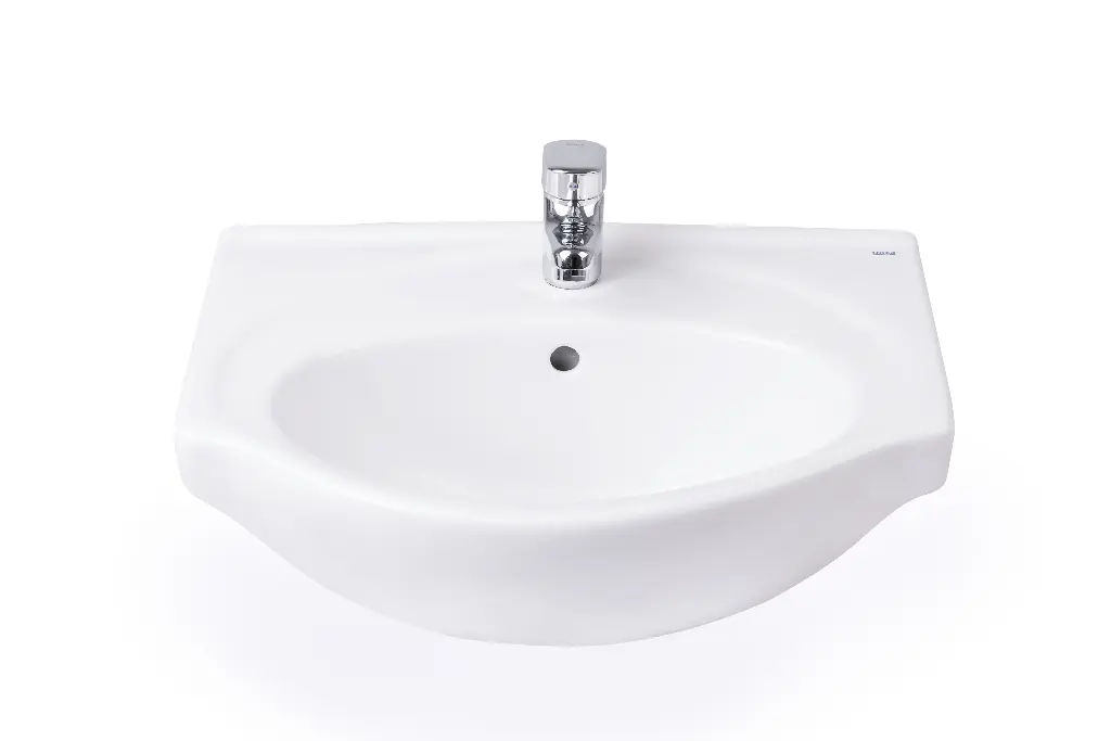 Lavatorio de Encimera 50cm 1 Agujero Roca Mahler Blanco (s/ Toallero)