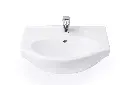 Lavatorio de Encimera 50cm 1 Agujero Roca Mahler Blanco (s/ Toallero)