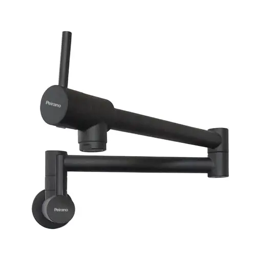Grifería Monocomando de Cocina Rebatible Peirano Marbella Black 52-121N