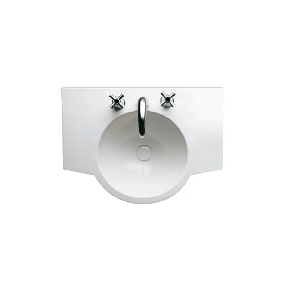 Lavatorio 3 Agujeros Ferrum Línea Marina 65cm Blanco LH63J B