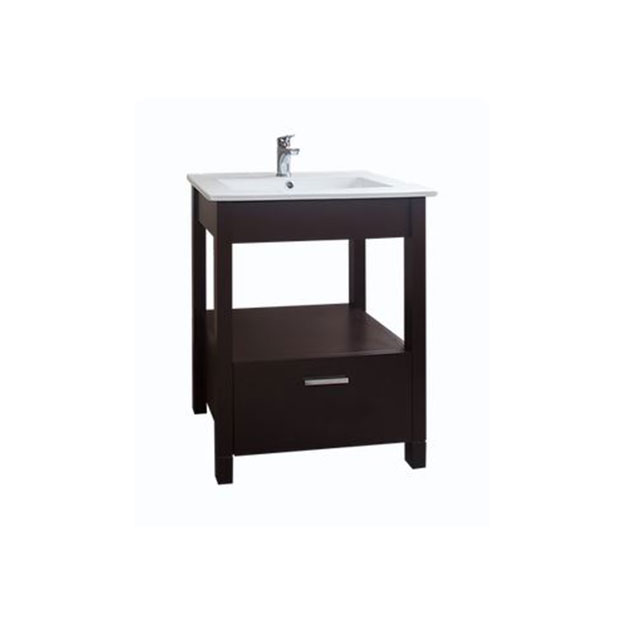 Vanitory 62cm 1 Agujero Amube Mediterraneo Wengue (Mesada Loza) 6466