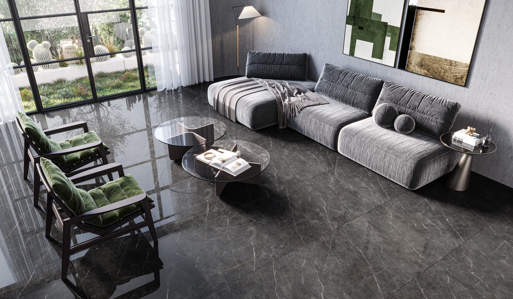 Porcelanato Lume Nero Capressi Pulido 75x75 (1ra Calidad)