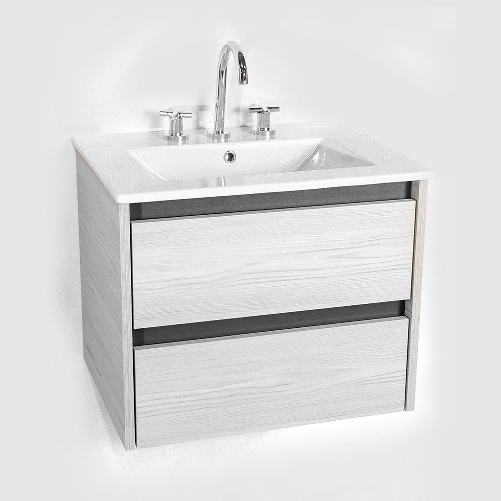 Vanitory Colgante 60cm 3 Agujeros Novara Mont Blanc (Mesada Loza)