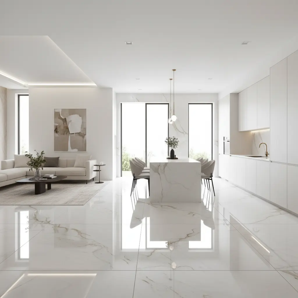 Porcelanato Portinari Paraná Gold White Pulido 120x120 (1ra Calidad) 