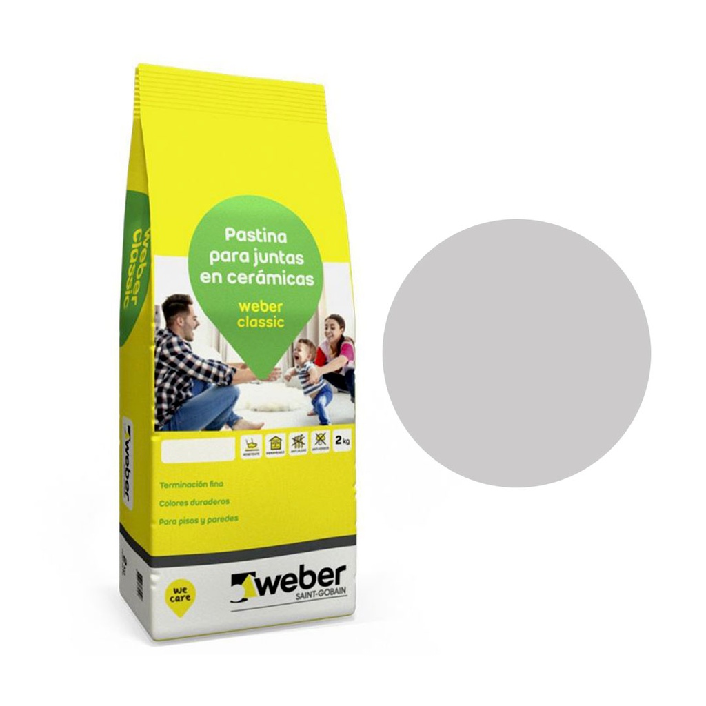 Pastina Weber Classic Color Gris Perla (Bolsa 2kg)