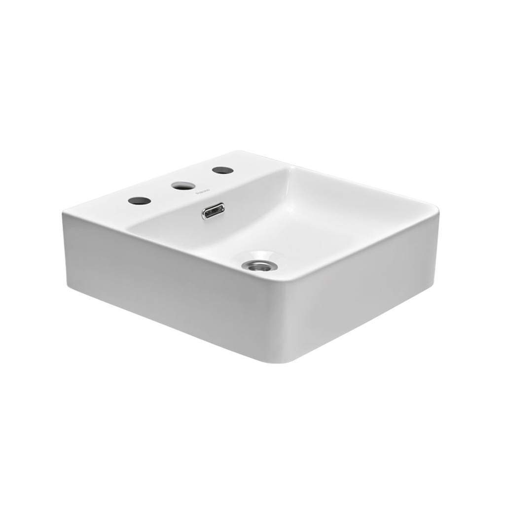 Bacha de Apoyo Cuadrada 3 Agujeros Peirano Loza 42x42cm BCH04/3