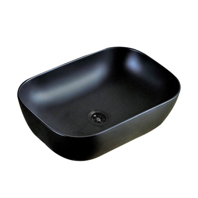 Bacha de Apoyo Peirano Loza Negra Mate 46x32cm BCH10