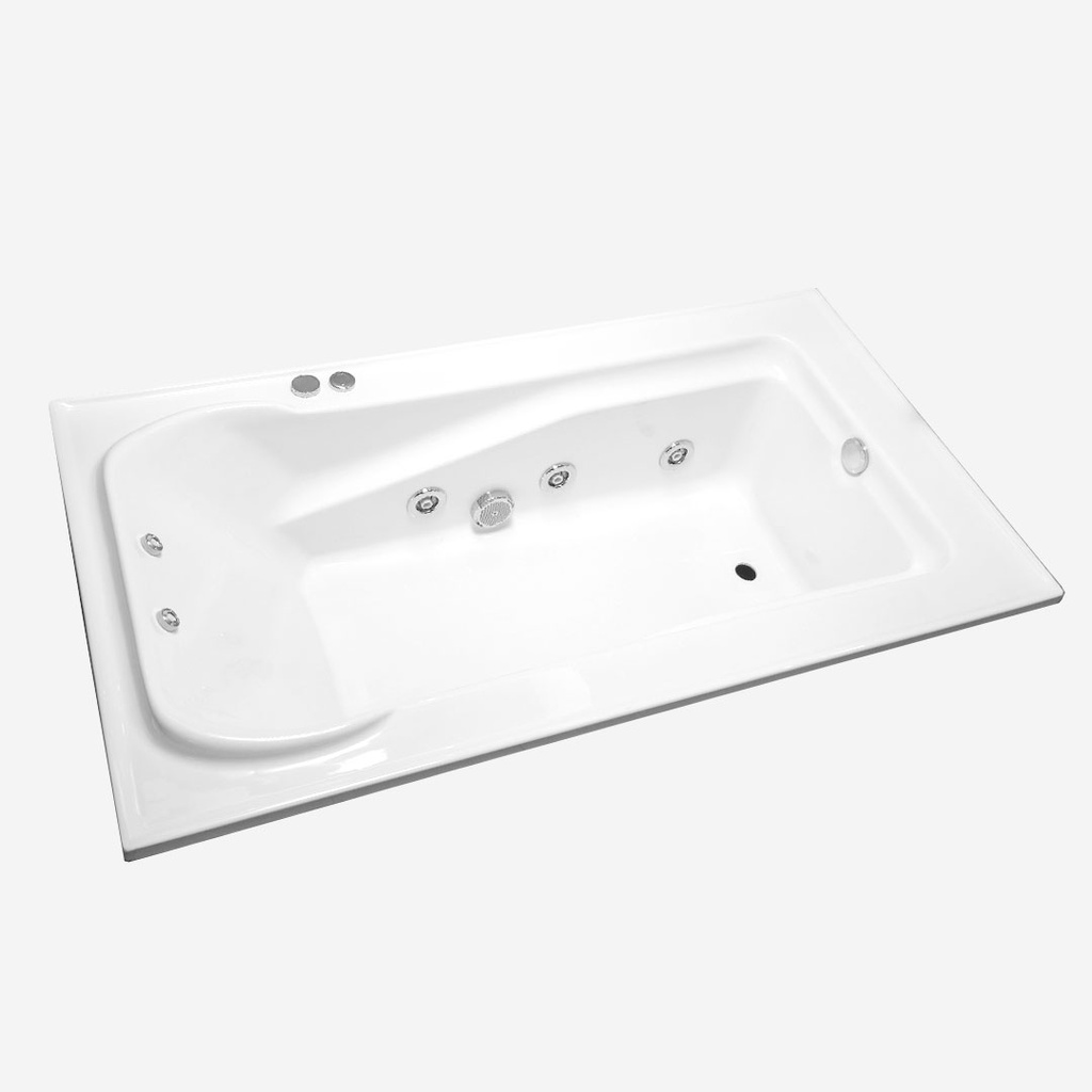 Hidromasaje Five Saint Perla Plus 165x90 8 Jets Blanco FSPL06