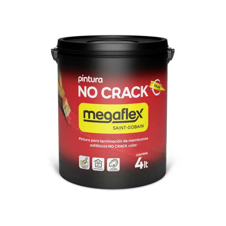 Pintura No Crack Roja Megaflex (Lata 1kg)