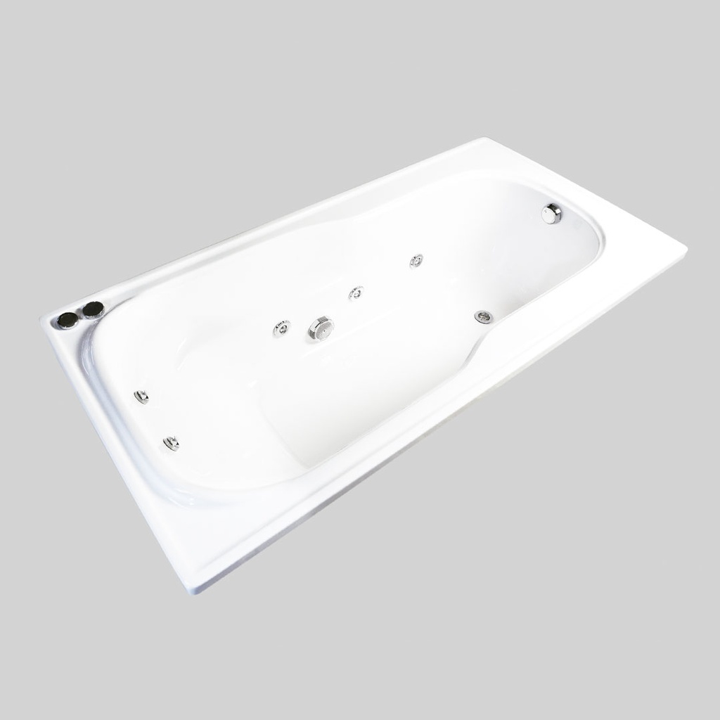 Hidromasaje Five Saint Quarzo Plus 170x83 8 Jets Blanco FSQPC