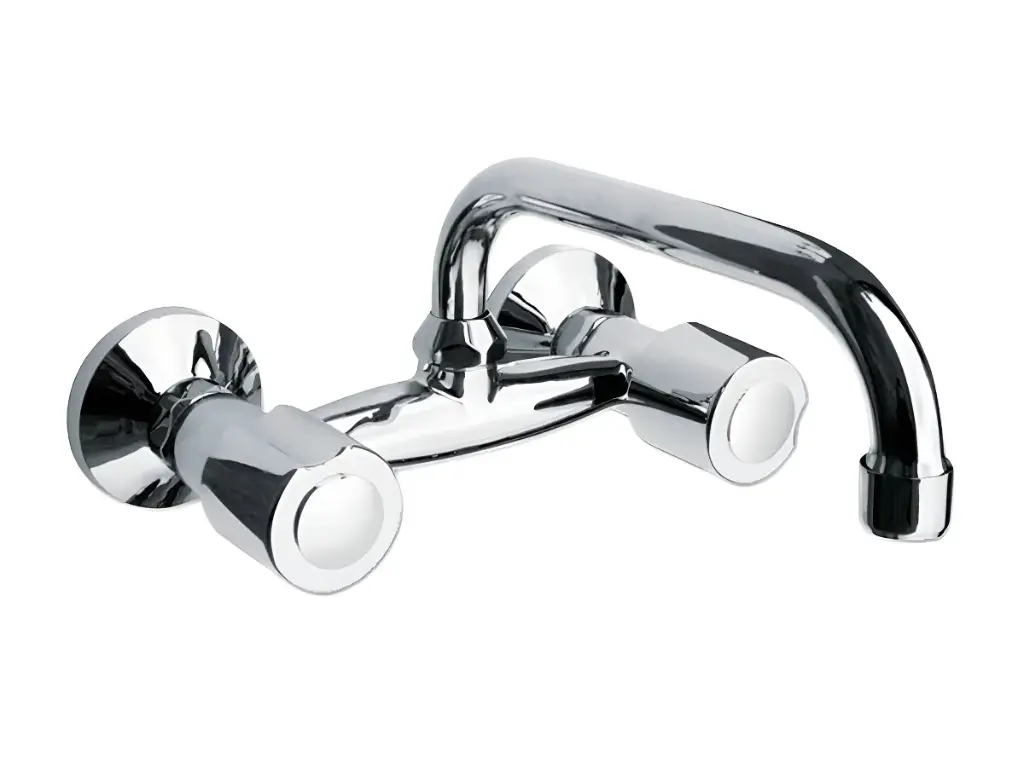 Grifería de Cocina de Pared Pico Alto Peirano Renacer Cromo 53-002